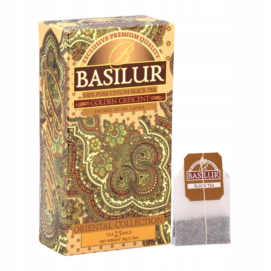 Herbata Basilur Golden Crescent bez dodatków 25tor