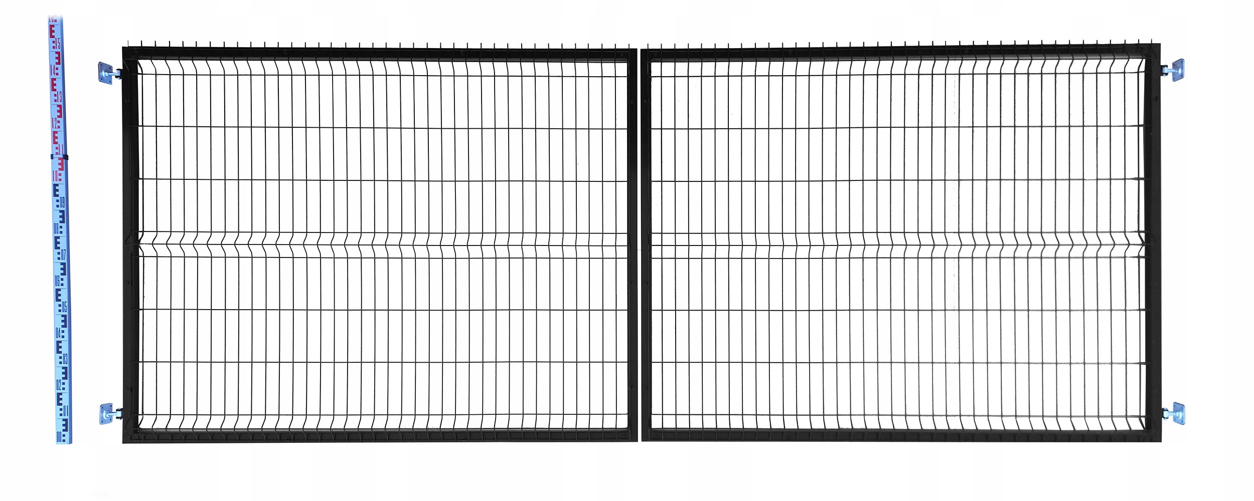 Brána Pletivové 150cm černá Panelová RAL9005 dvoukřídlá 153cm