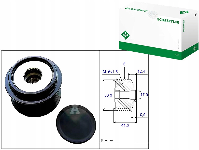 INA535 0210 10 Pásové Kolo Alternátoru Vw Asistent řidiče #33