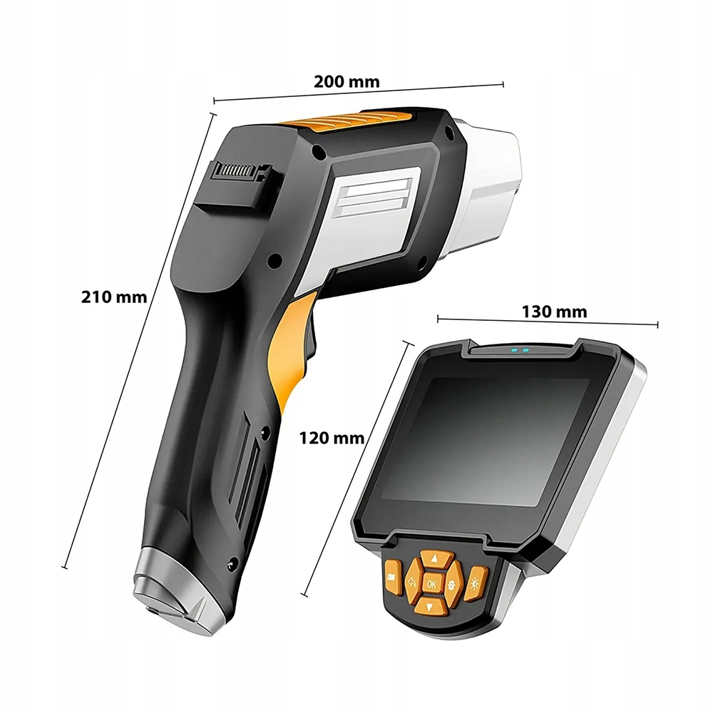 Endoskopová inšpekčná kamera 5 m Full Hd LCD displej Usb 6LED IP67 pre rúry