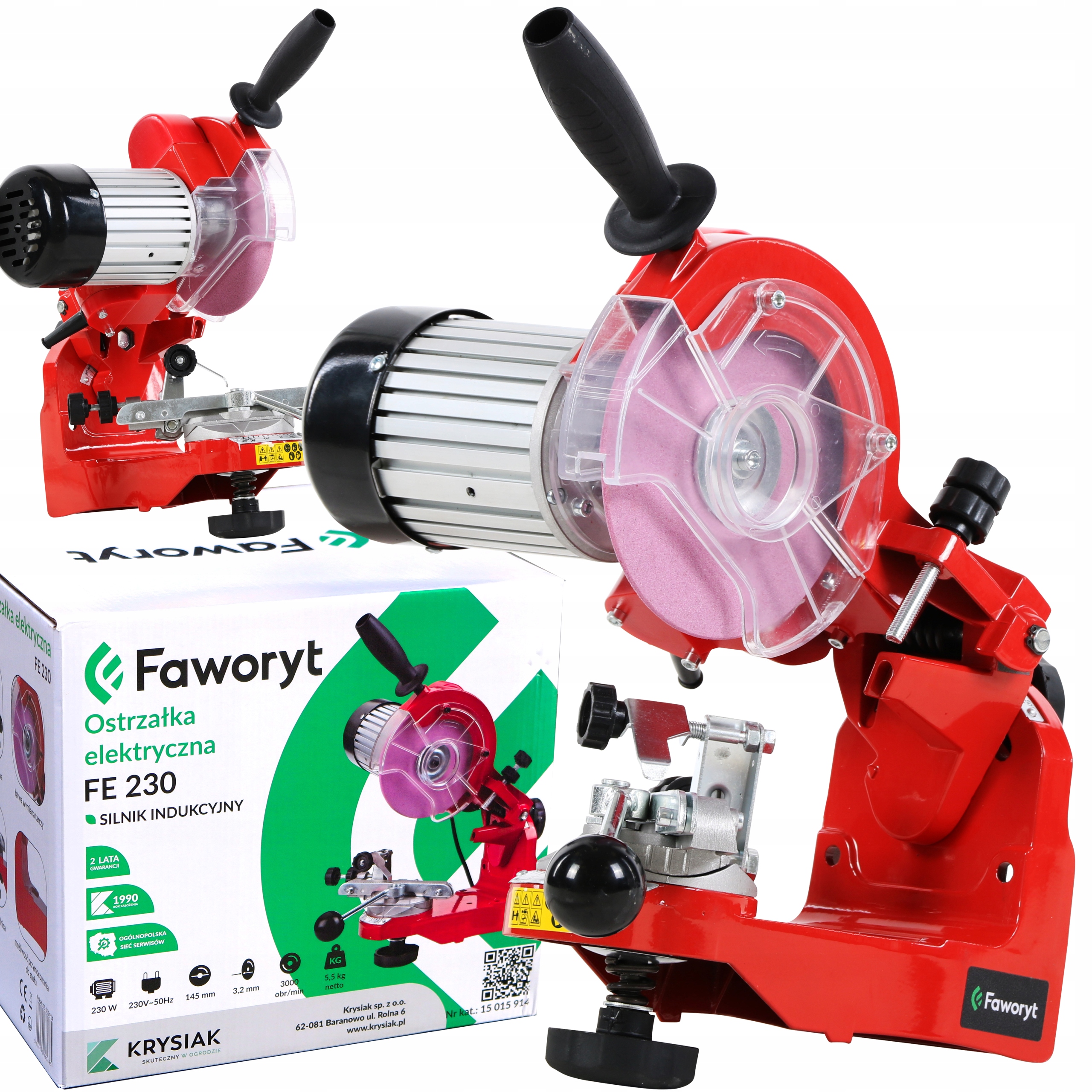 

Faworyt FE230 ostrzałka do łańcuchów 230W 145mm