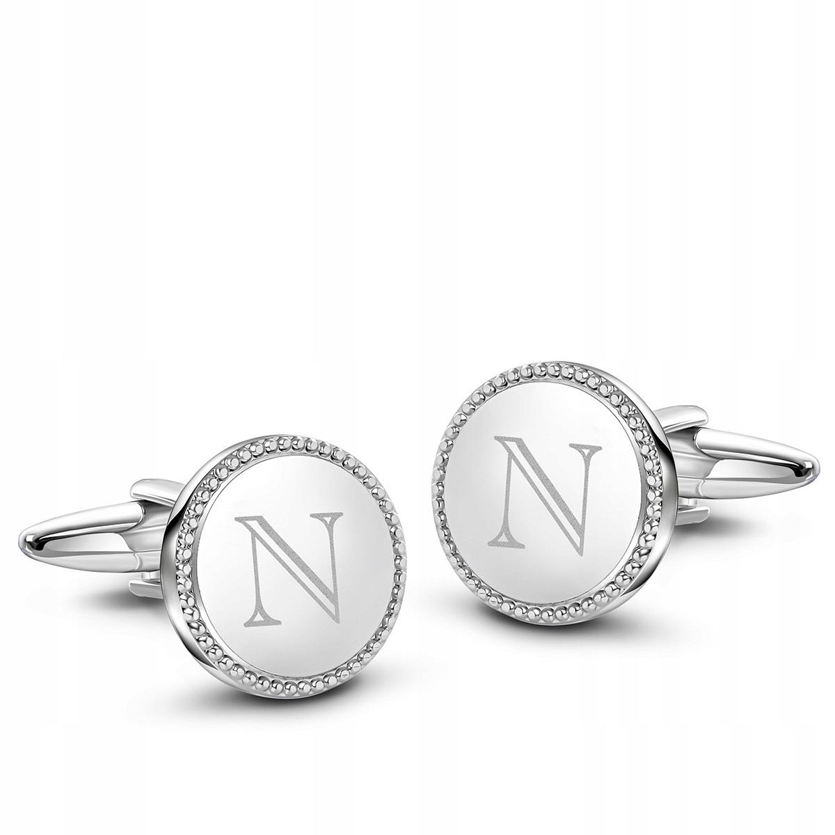 Manžetové knoflíčky s písmenem „n“ a ozdobným okrajem Pako Lorente One Size