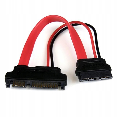 Kabel Slimline Sata 13pin na Sata 7+15pin 0,15m Czerwony StarTech.com