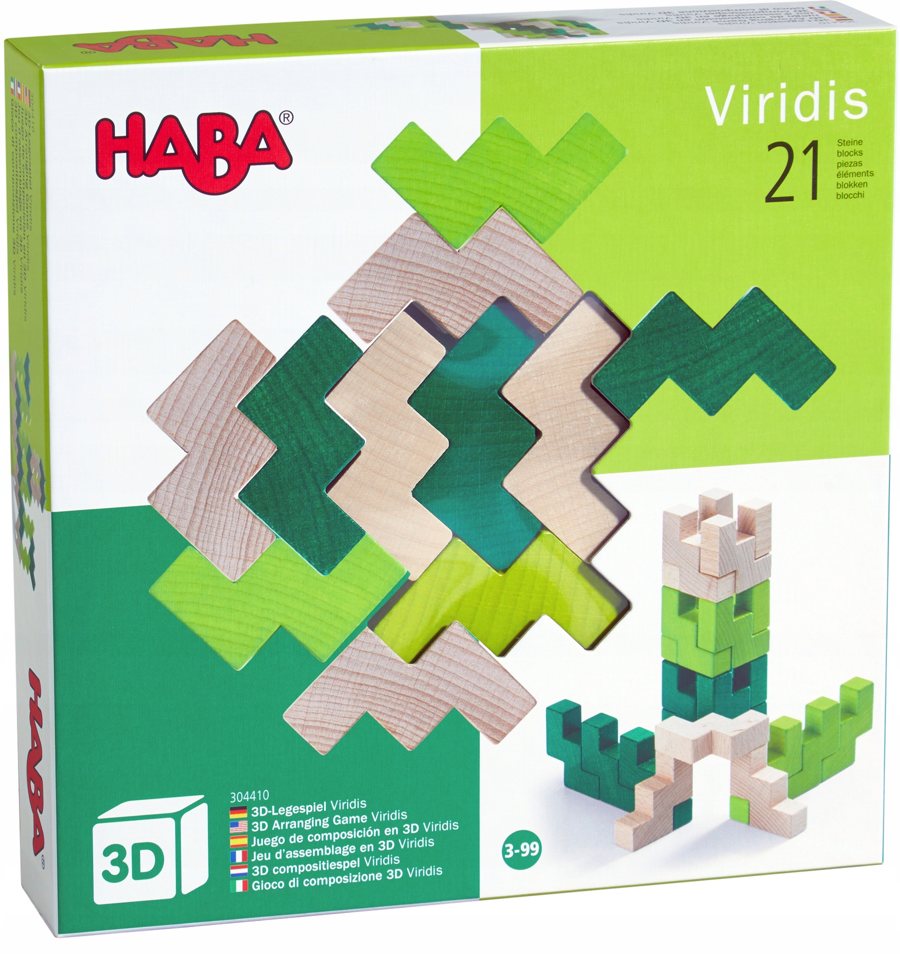 

Układanka i klocki z drewna 3D Viridis - Haba