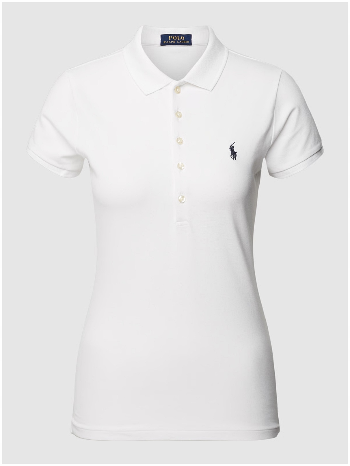 Dámská polokošile Polo Ralph Lauren bílá Slim Fit L