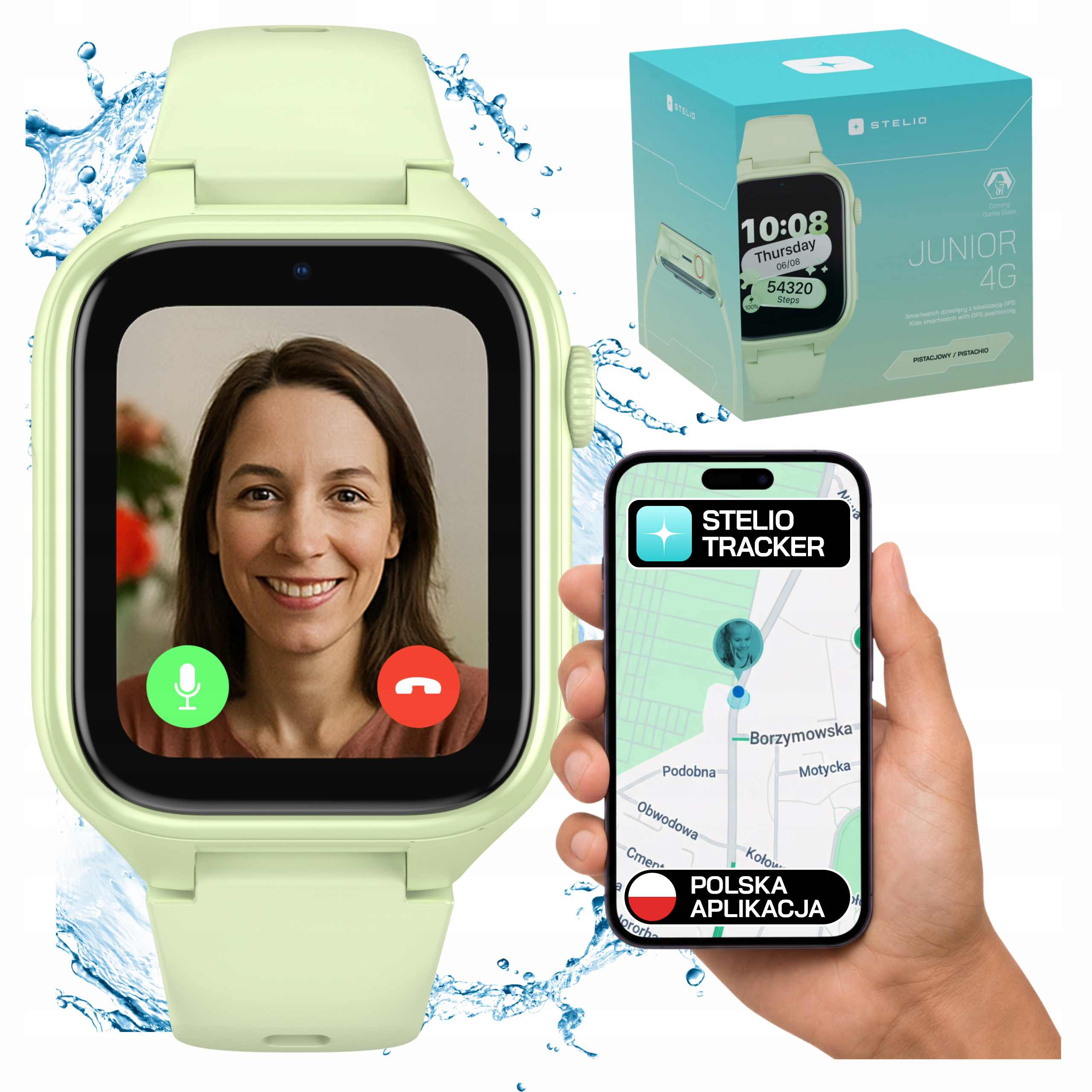 Smartwatch dla dzieci Stelio Gps 4G Lte Rozmowy Sms Kamera wodoodporny Sim