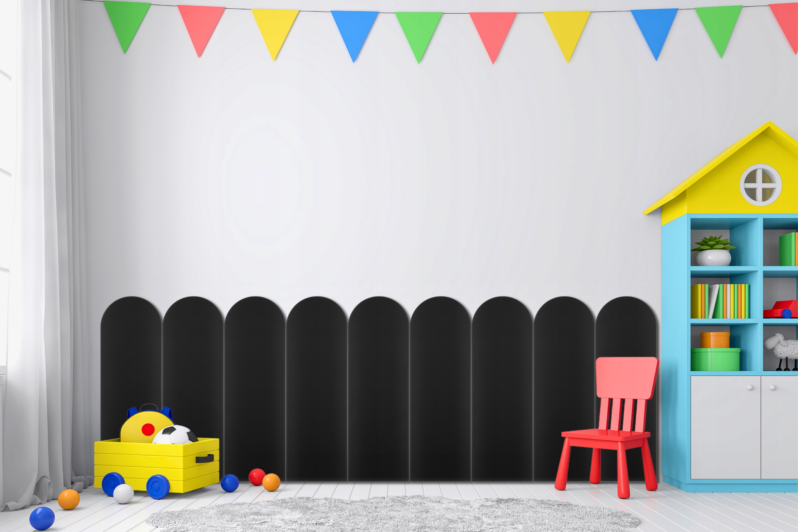 Panele Ścienne Tapicerowane 20x80 PŁOTEK CZARNY SKÓRA EKOLOGICZNA MIĘKKI Stan opakowania oryginalne