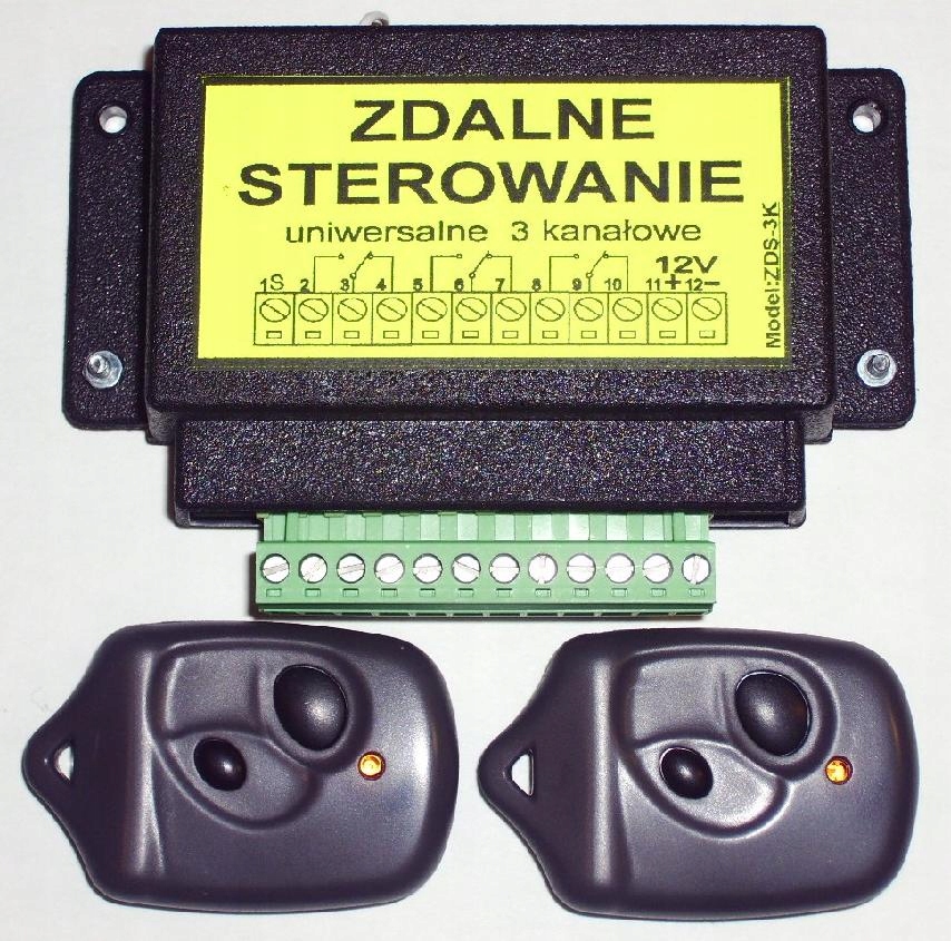 ZDALNE STEROWANIE 3 KANAŁY + 2PILOTY