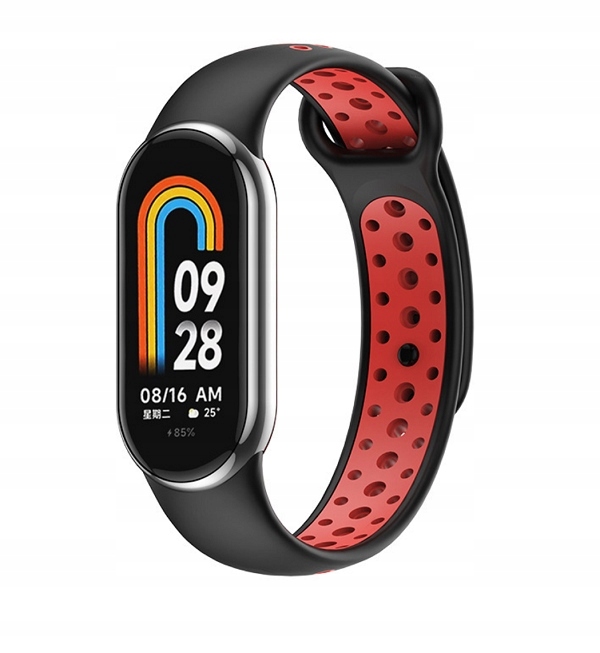 Beline Pasek MI Band 9 8 Zamiennik Do Opaski Zegarka Design Czarno-czerwony