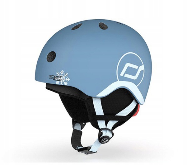 Scoot & Ride Kask Ochronny z ocieplaczem Xxs-s dla dzieci 1-5 lat Steel