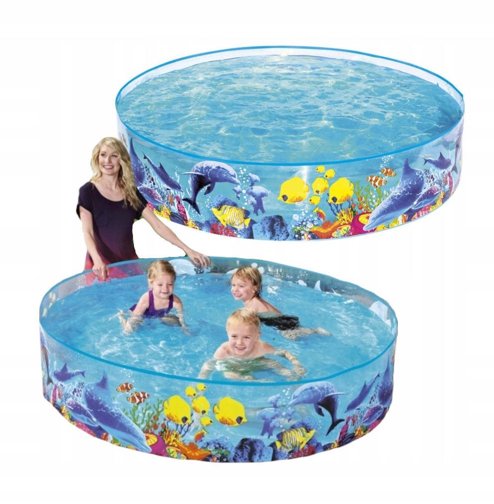 

Basen ogrodowy Składany Morski przezroczysty