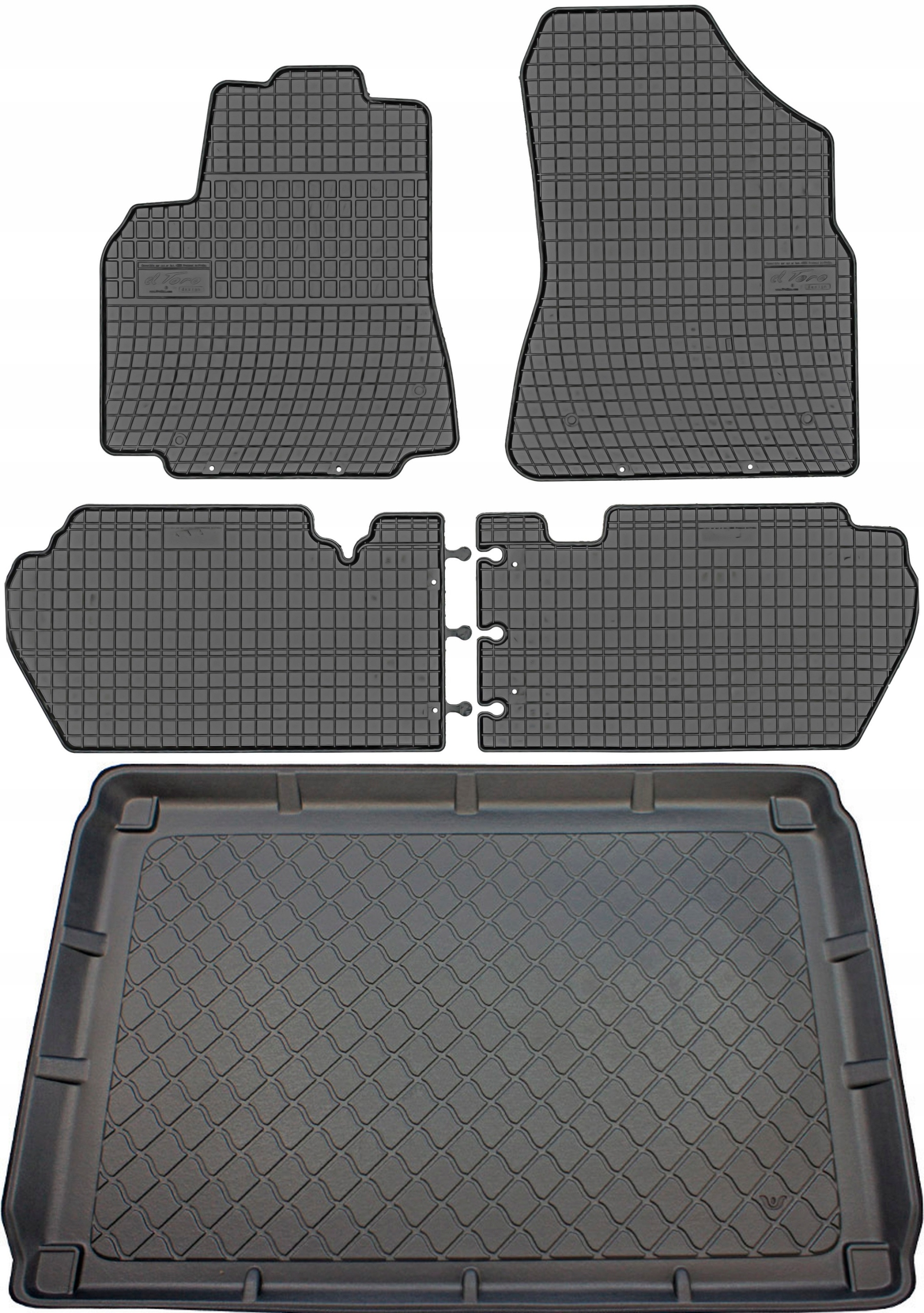 Peugeot Partner II 5os 2008-2018 Koberce s rohožou