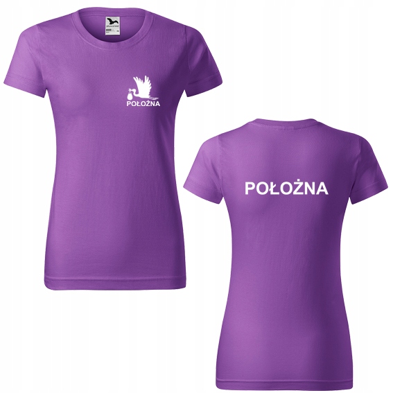 

Damska koszulka z nadrukiem Położna L 64