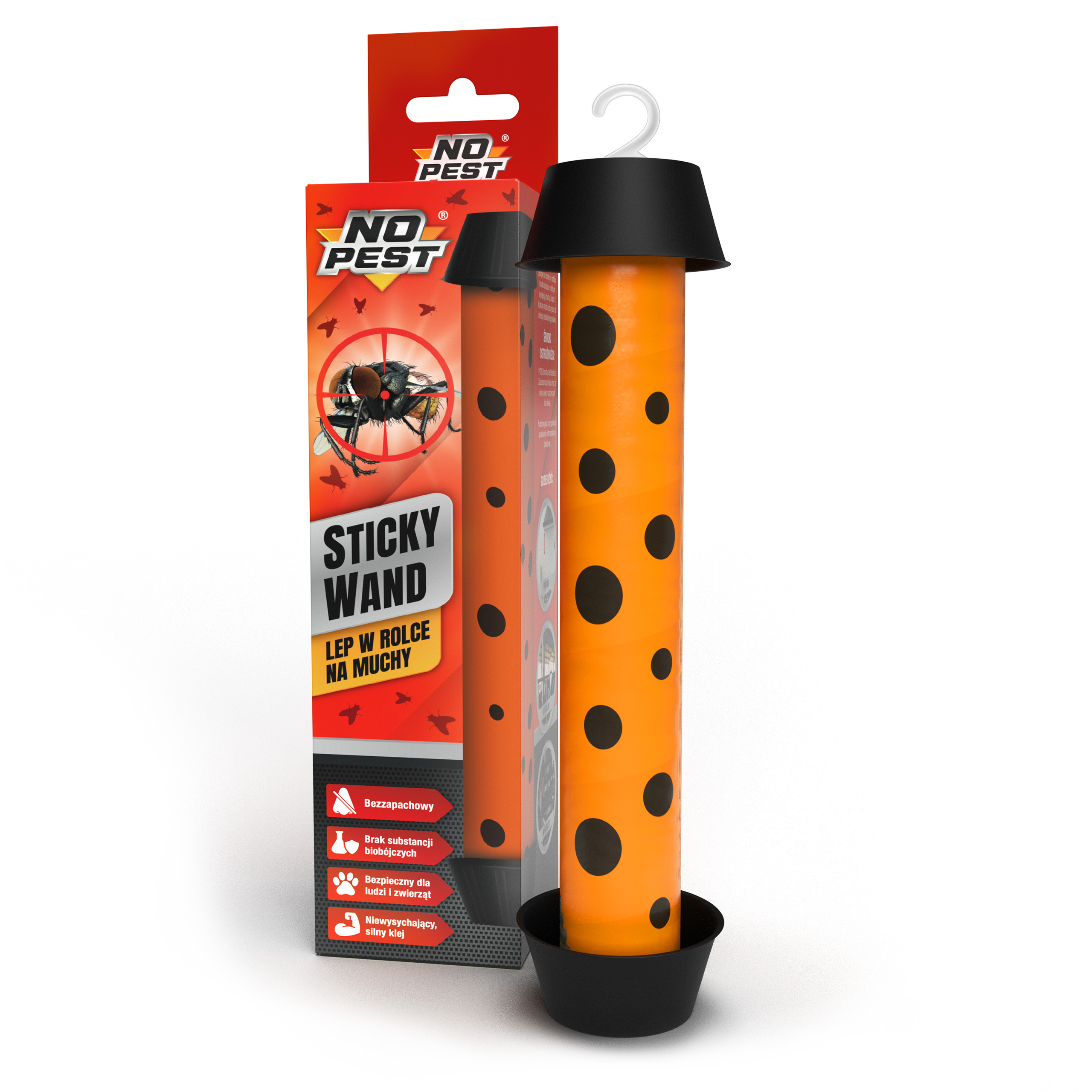 LEP W ROLCE PUŁAPKA ROLKA NA MUCHY MUSZKI KOMARY PRZECIW MUCHOM NO PEST Stan opakowania oryginalne