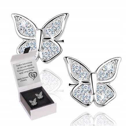 

Kolczyki Srebrne 925 Dla Dziewczynki Sztyft Grawer