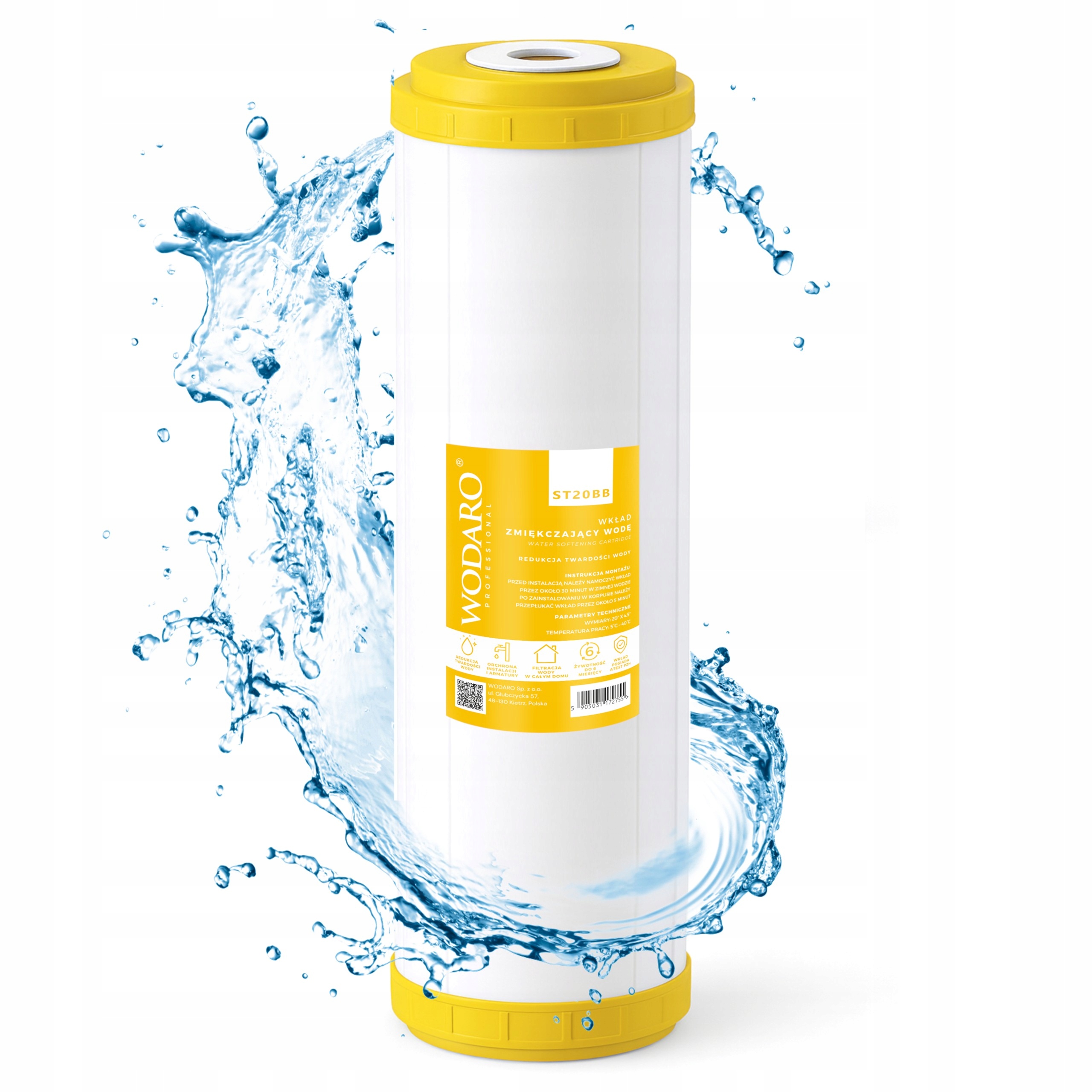 ST20BB Wkład Zmiękczający do Filtra Wody Zmiękczacz Big Blue Bb 20" WodaRO