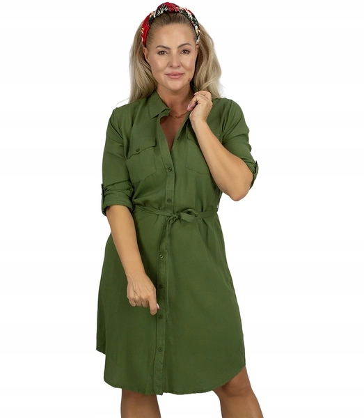 Šaty se zavazováním v pase, jarní, velikost M