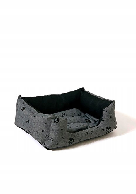 Levně Go Gift Pelíšek pro psa XL grafit 75x55x15 cm