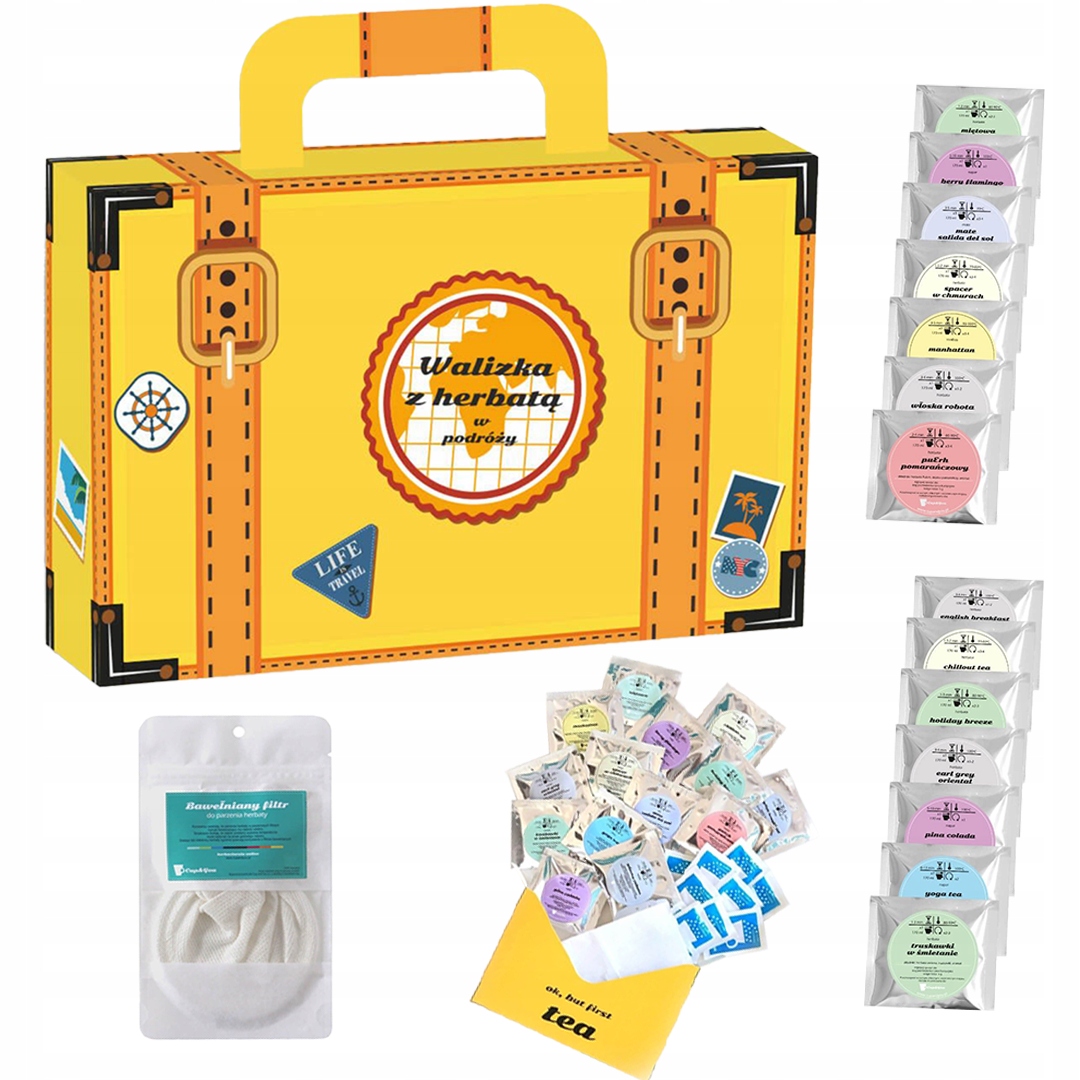 Levně Nejlepší praktická cestovní sada 14 kusů chuťových čajů v sáčcích
