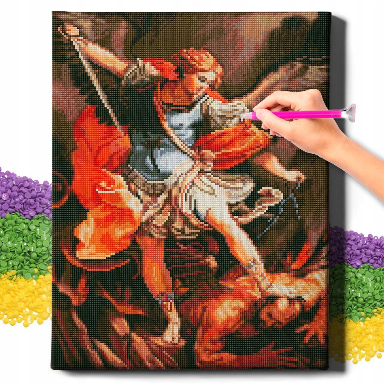 Diamond Painting 5D s Ramou Výšivka Diamantová Velký Anděl Mozaika 40x50 cm