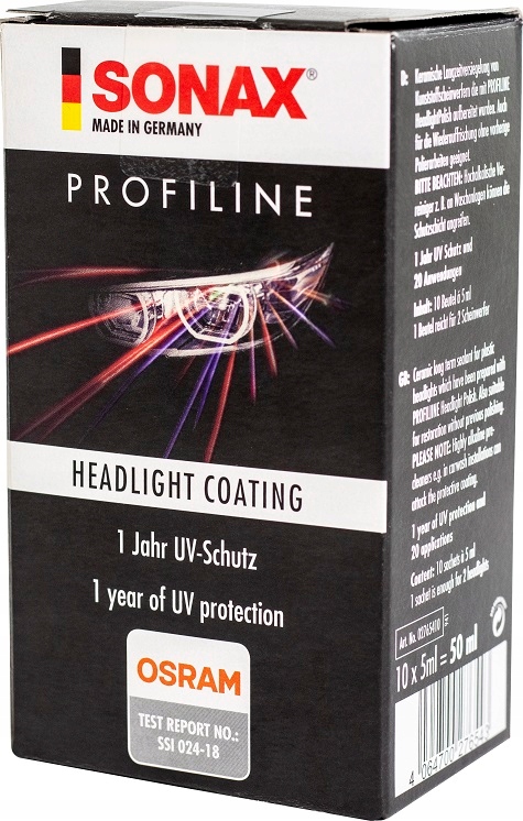 SONAX PROFILINE 10 SASZETEK 5ml POWŁOKA CERAMICZNA