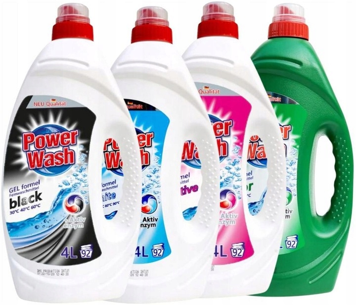 Německý Gel Na Praní Power Wash 16 L 368 praní mix