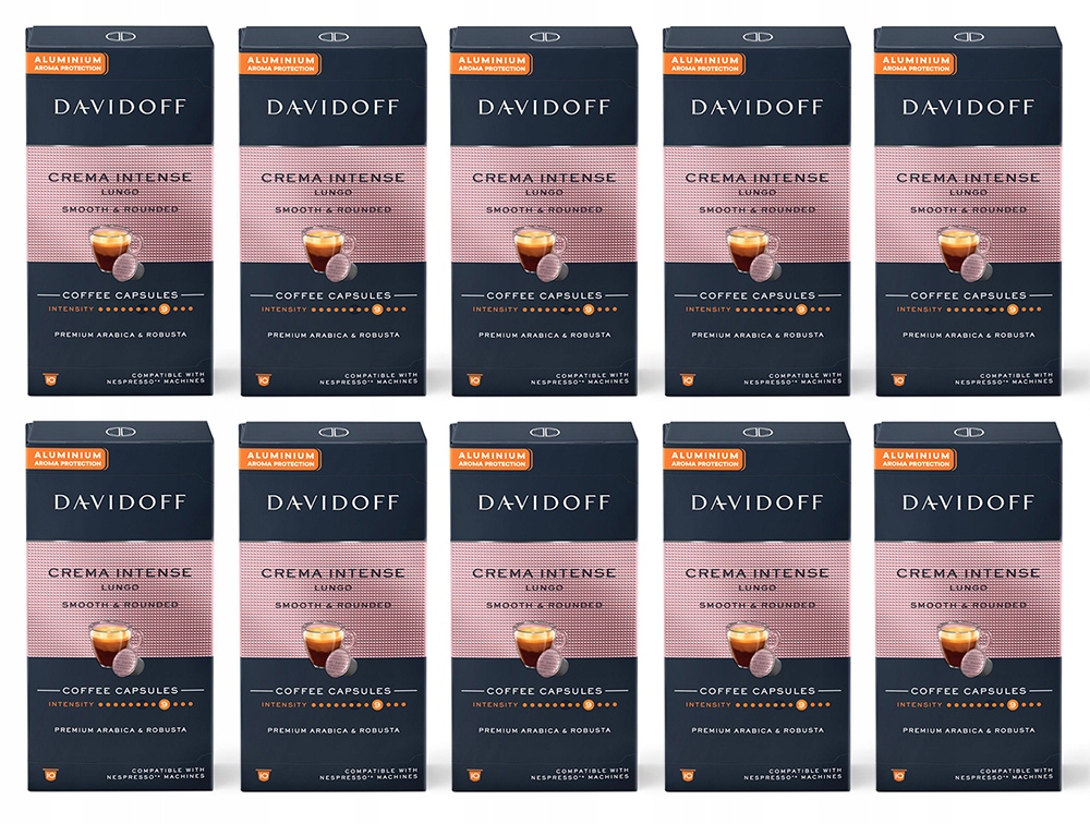 Kapsułki do systemu Nespresso kawa Davidoff Crema Elegant Lungo 100szt.