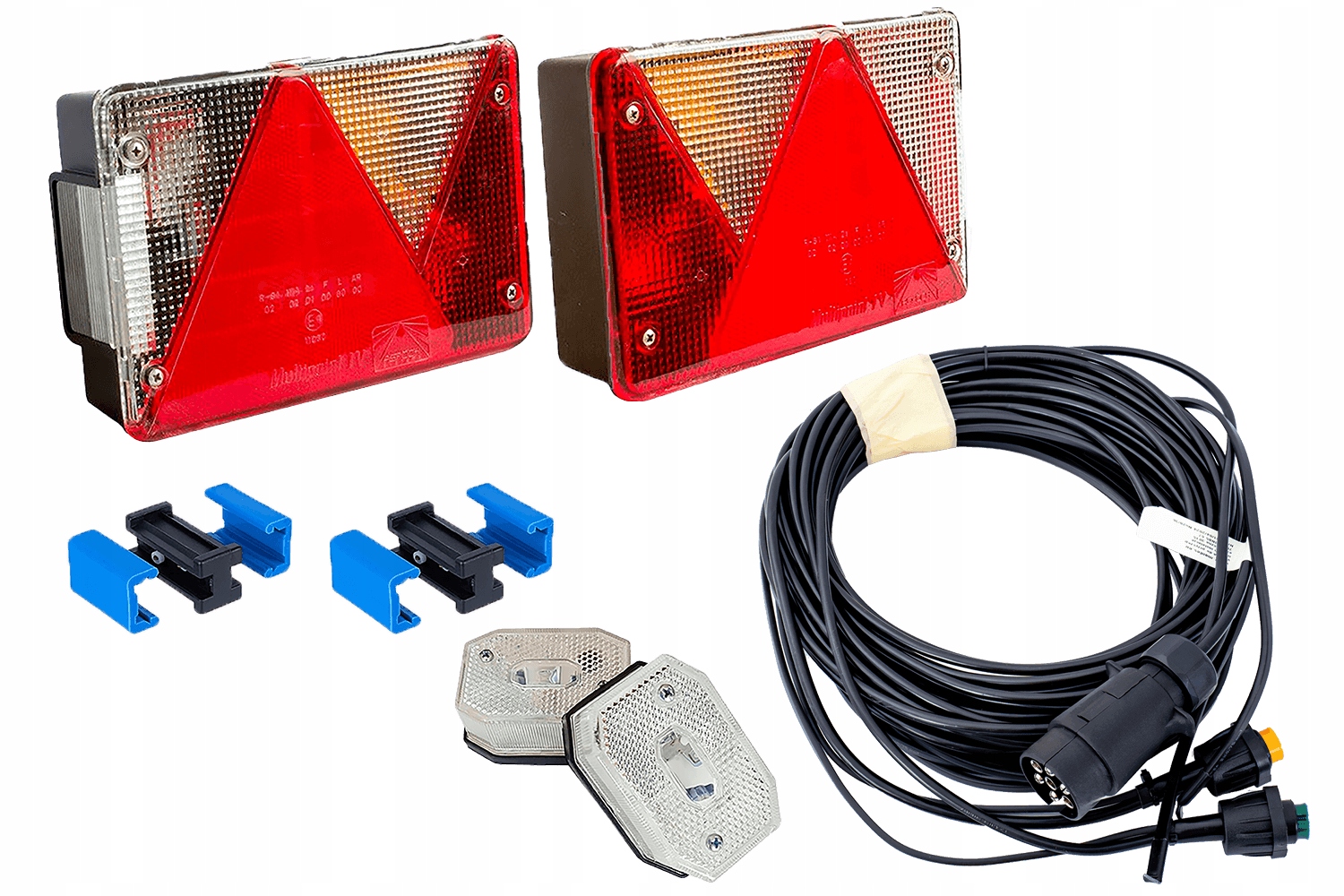 Sada světel Aspöck: zadní obrysové svazek 7 m 7-PIN rychlospojky