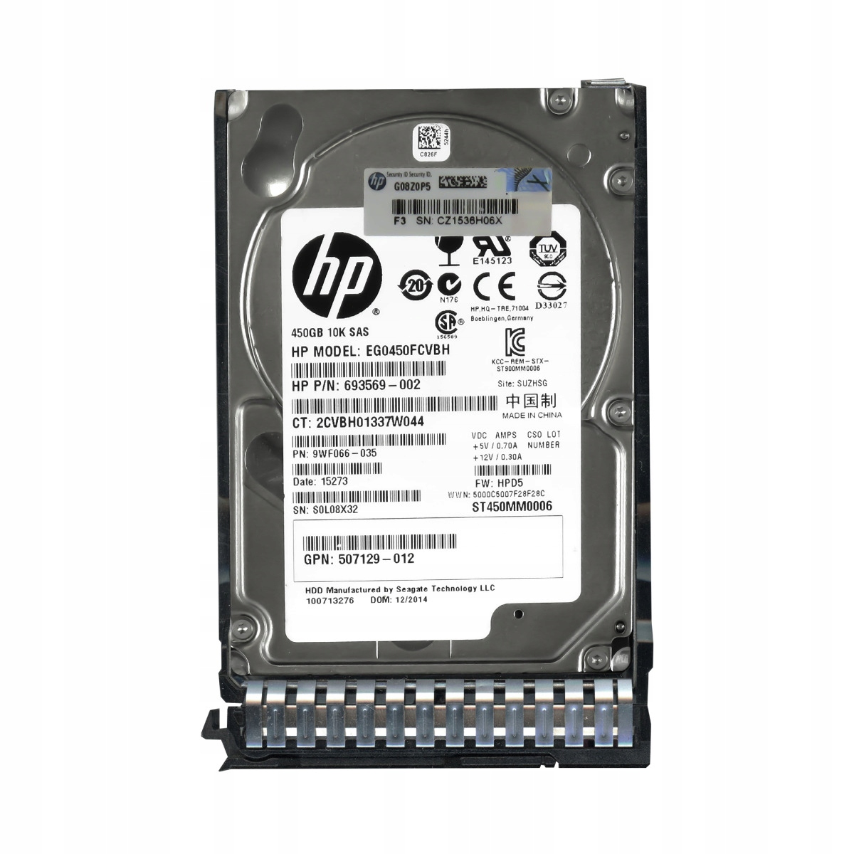 Hp 693569-002 450GB SAS-2 10K 64MB 2.5'' EG0450FCVBH