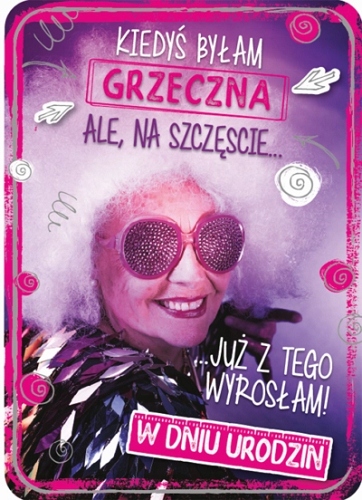 

Kartka urodzinowa dla kobiety śmieszna GM622