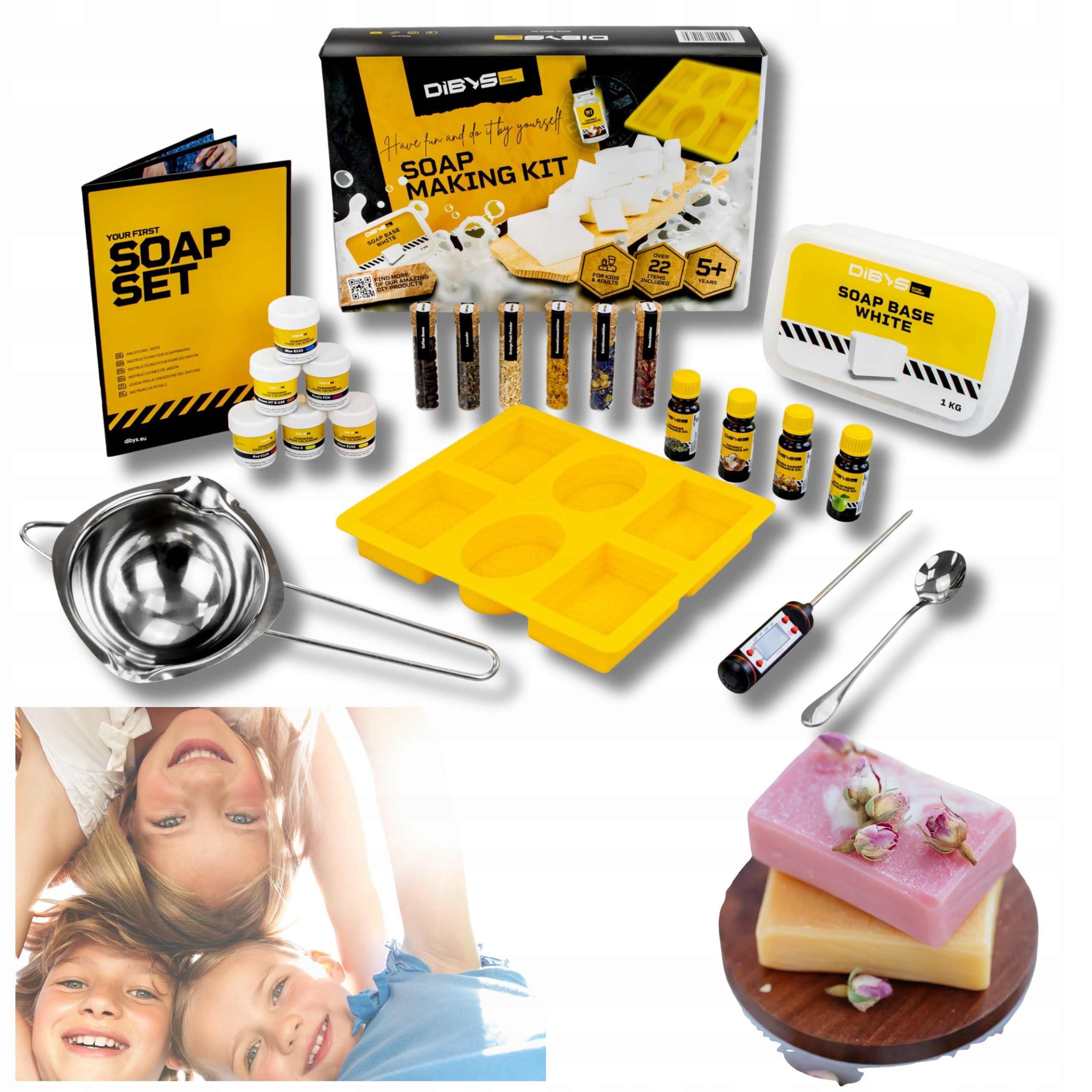 Sada Na Výrobu Mýdla Pro Děti Kreativní Dárek mýdlová hmota 1KG