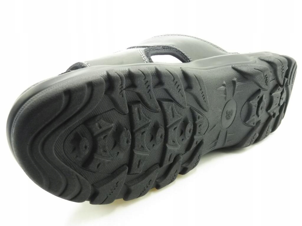 KLAPKI męskie SKÓRA- DK 18003 BLK ; Rozmiar - 42 Kolor czarny