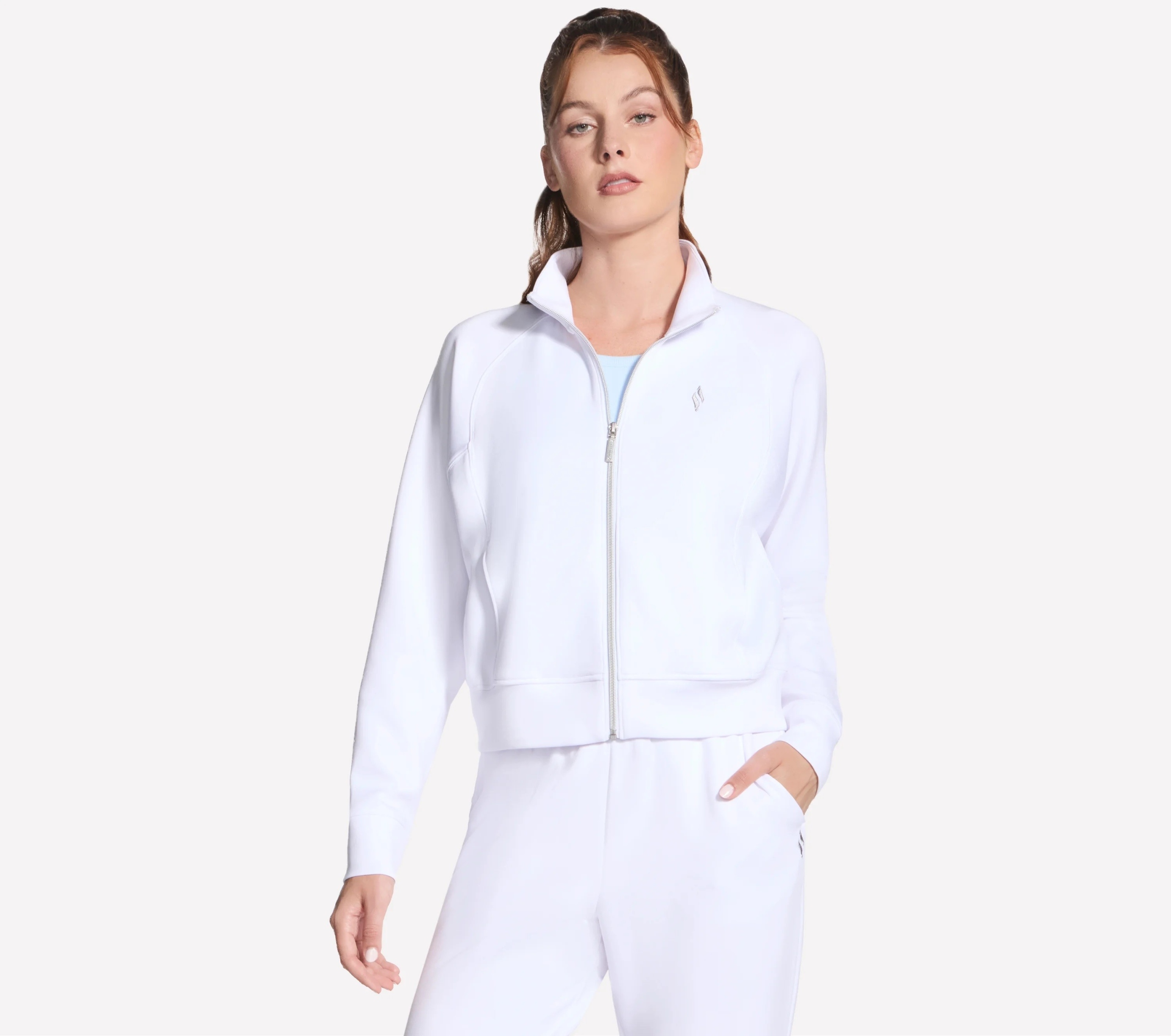 Dámská bunda Mikina Skechluxe Elevate Skechers bílé barvě JA278 Wht