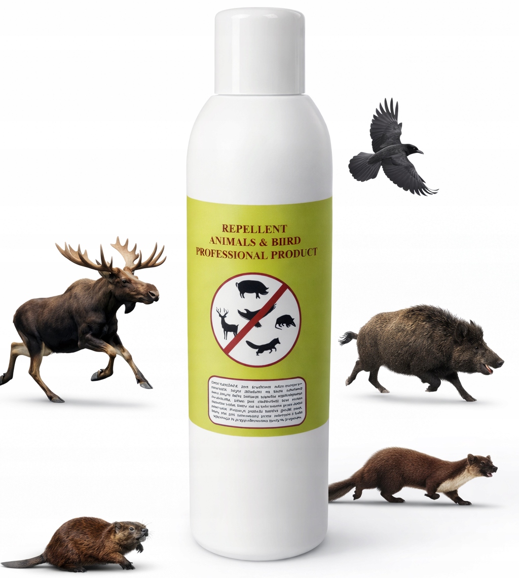 Animals&bird na bobry dziki jelenie kuny krety borsuki wydry 1L odstraszacz