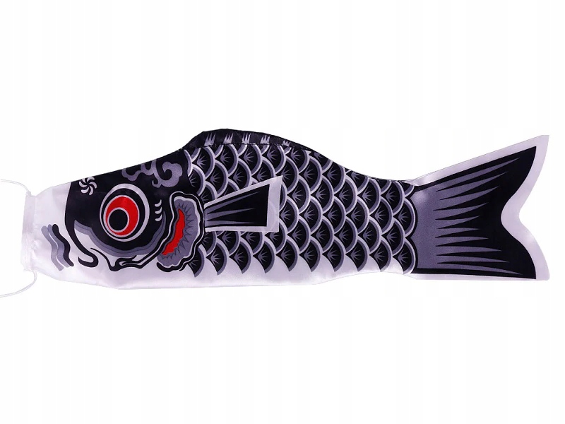 

Japoński Karp Koi Koinobori Flaga Suwenir Czarny