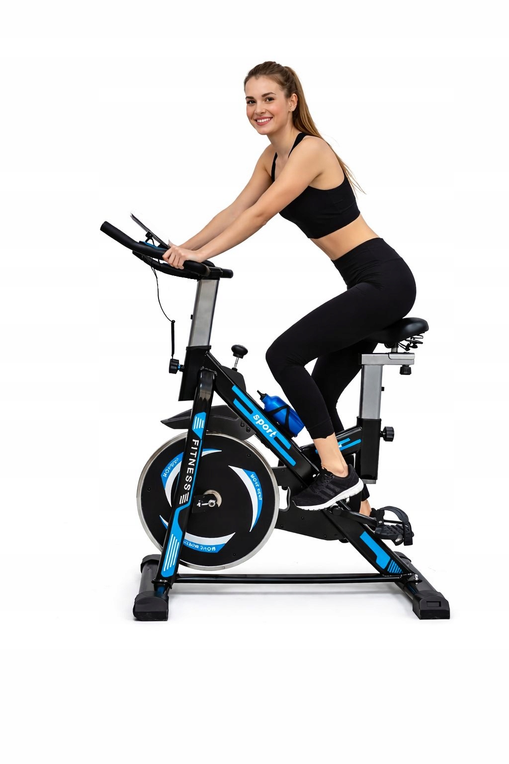 Rower treningowy stacjonarny, spinningowy. Koło zamachowe 6 kg. Do 150 kg.