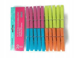 

Spinacze do bielizny plastik kolorowe Max 20 szt.