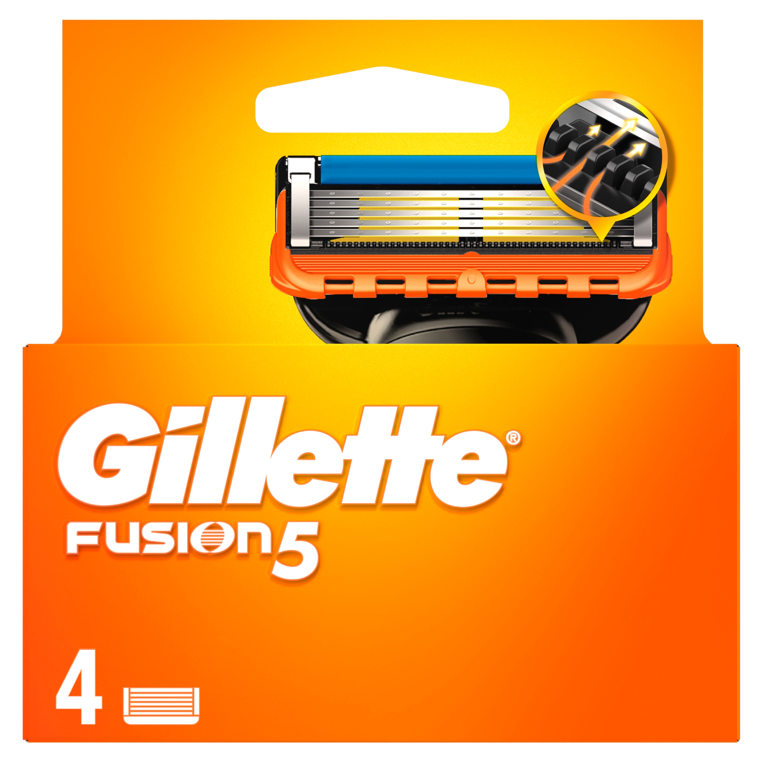 Gillette Fusion5 Ostrza wymienne do maszynki do golenia dla mężczyzn 4 szt