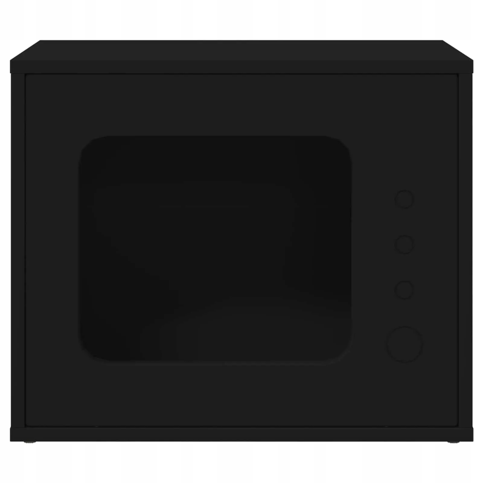 Levně Kočičí dům Černá 51 x 30 x 42,5 cm kompozitní dřevo