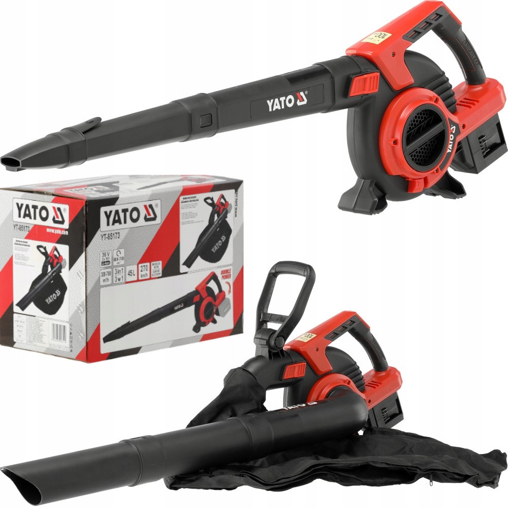 Yato Dmuchawa Odkurzacz Do Liści Akumulatorowa 2x18V Korpus Bez Baterii