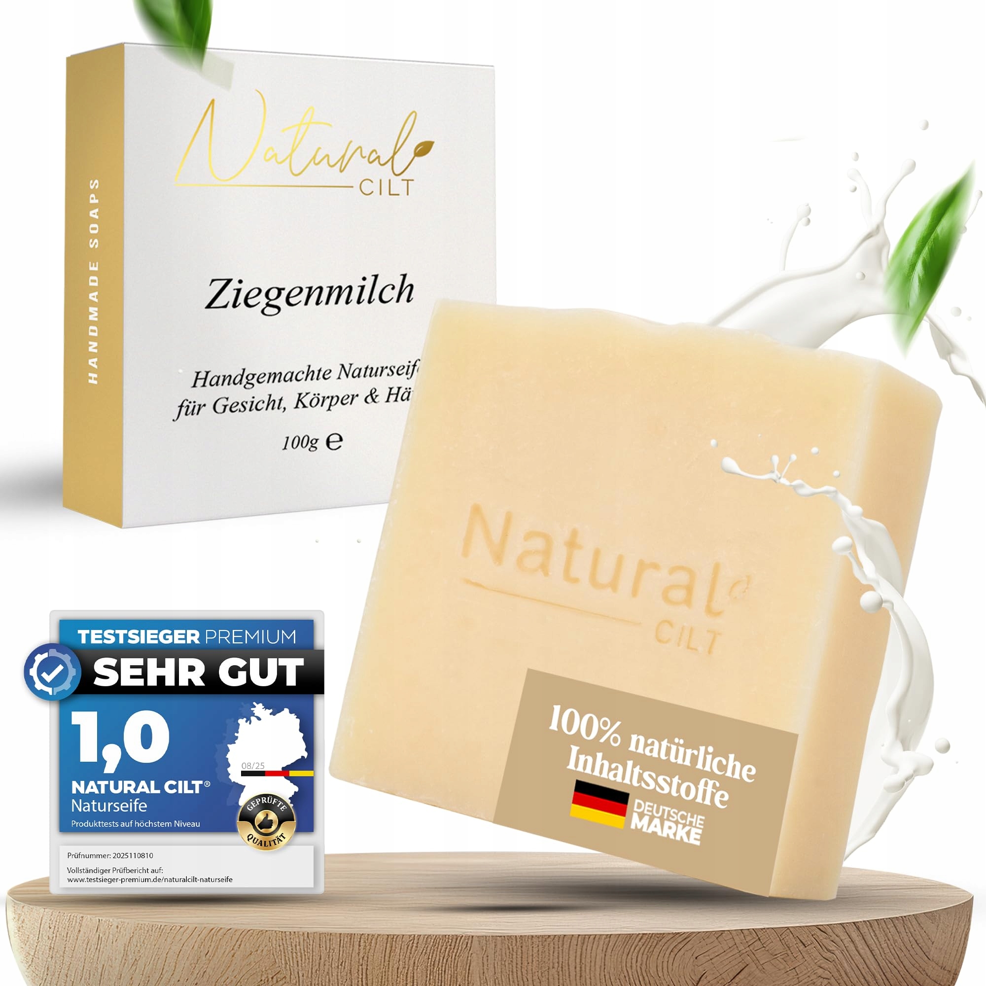 Natur al Cilt Mýdlo s kozím mlékem 100 g Natur alne Ručně vyráběné