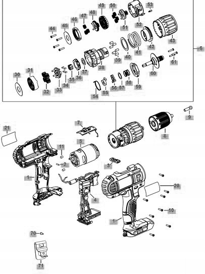 DEWALT N376649 SILNIK DO DCD776 Rodzaj silnik