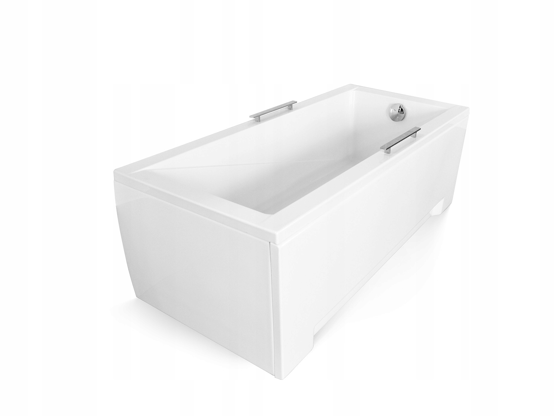 Wanna prostokątna akrylowa Besco Modern odpływ z boku 180x80cm #WAM-180-MO