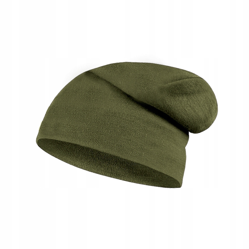 

Czapka damska wełniana 100% merino ciepła khaki