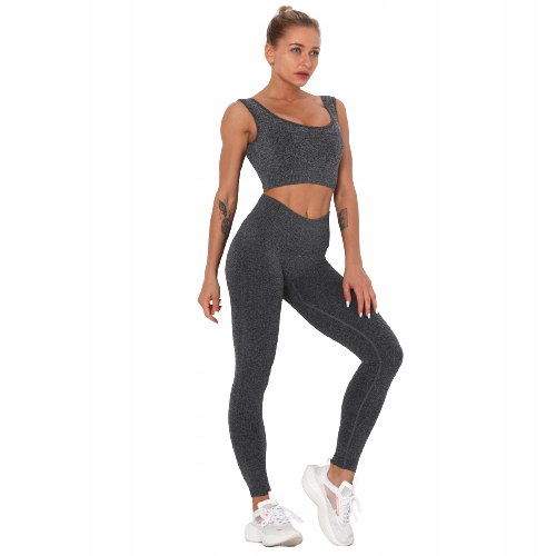 SPORTOWY KOMPLET TOP + LEGGINSY SIŁOWNIA FITNESS S