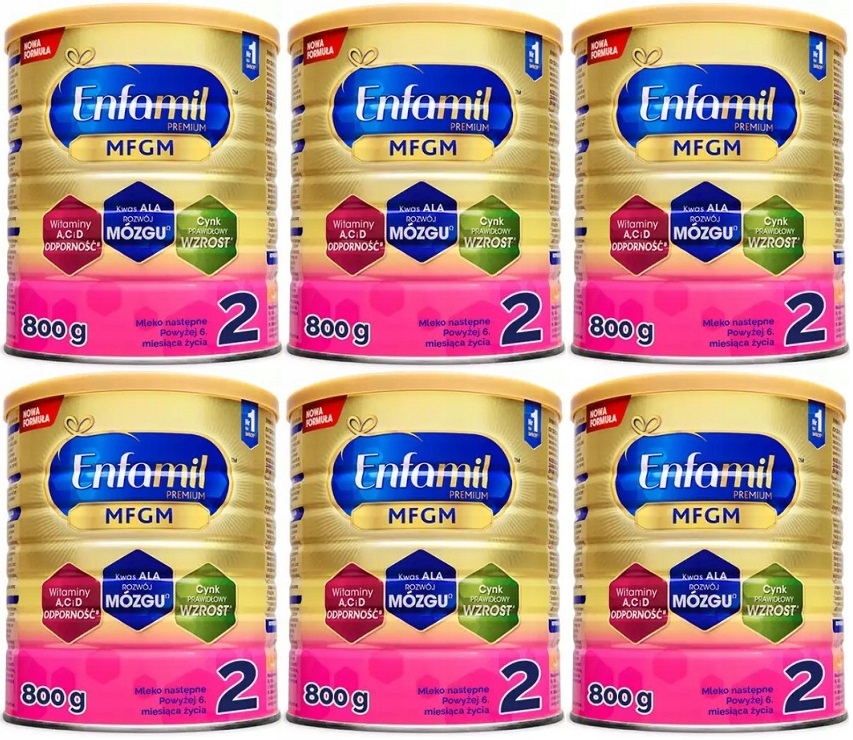ENFAMIL 2 PREMIUM MFGM mleko następne 6 x 800 g