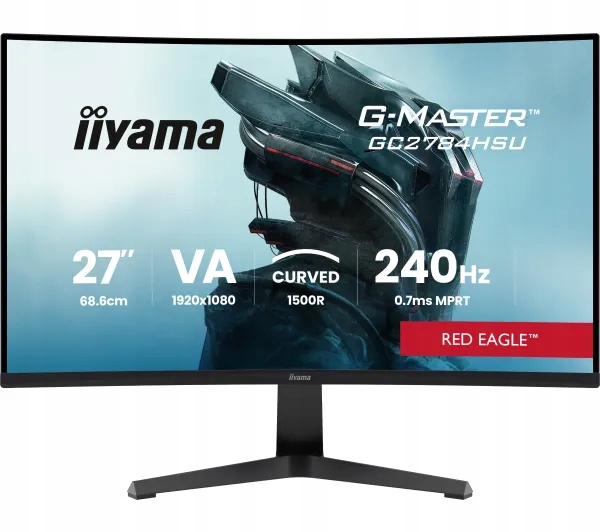 Zakrzywiony Monitor 240Hz iiyama G-Master GC2784HSU-B1 27'' Fhd Va 0,7ms