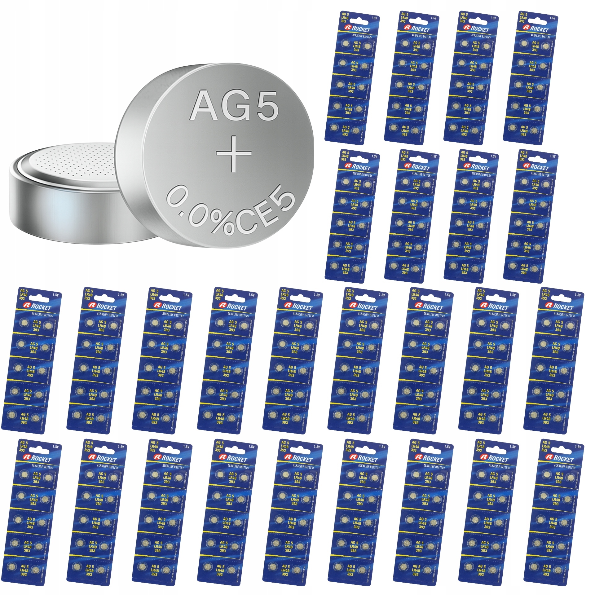 260 Ks Baterie Alkalická Baterie 1.5V AG5 LR48 LR754 393 SR754 SG5 PR48