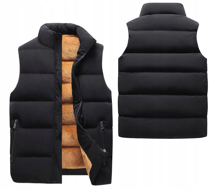 CIEPŁA KAMIZELKA MĘSKA GRUBY KURTKA PIKOWANA BEZRĘKAWNIK PUCHOWY OCIEPLACZ Marka bez marki