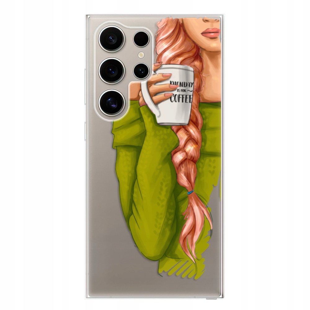 Silikonowe etui My Coffe and Redhead Girl do Samsung Galaxy S24 Ultra